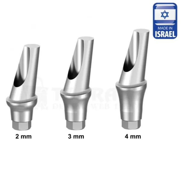 Angled 15 deg Shoulder Titanium Abutment 2-4mm Megagen AnyRidge Compatible