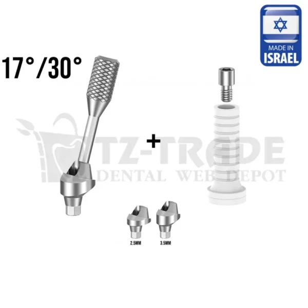 Angled Multi Unit abutment 17° / 30°  Osstem Mini  with plastic sleeve