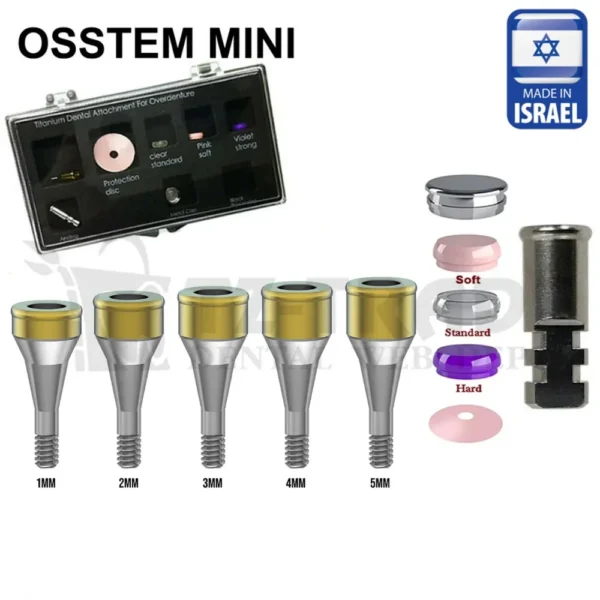 Flat Titanium Abutment 1-5 mm Osstem Mini Compatible Set