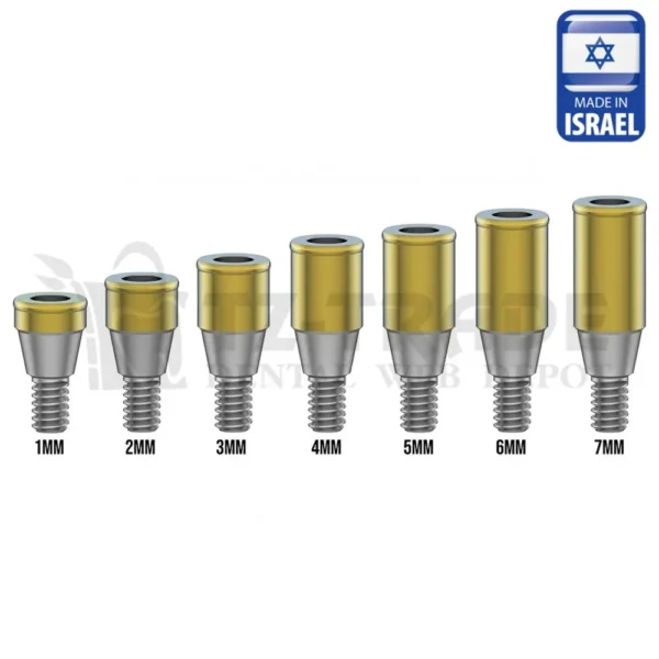 Flat Titanium Abutment 1-7 mm Osstem Regular Compatible