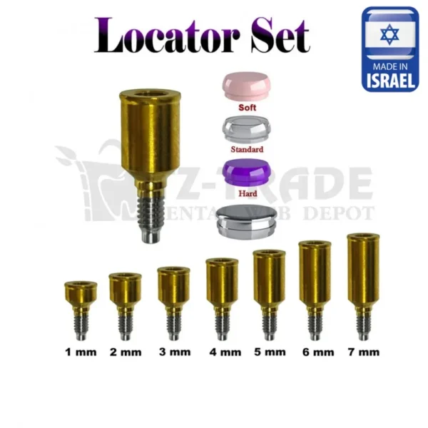 Flat Titanium Abutment 1-7 mm set