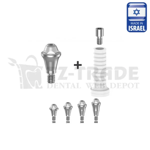 Straight Multi Unit abutment with plastic sleeve Osstem Regular