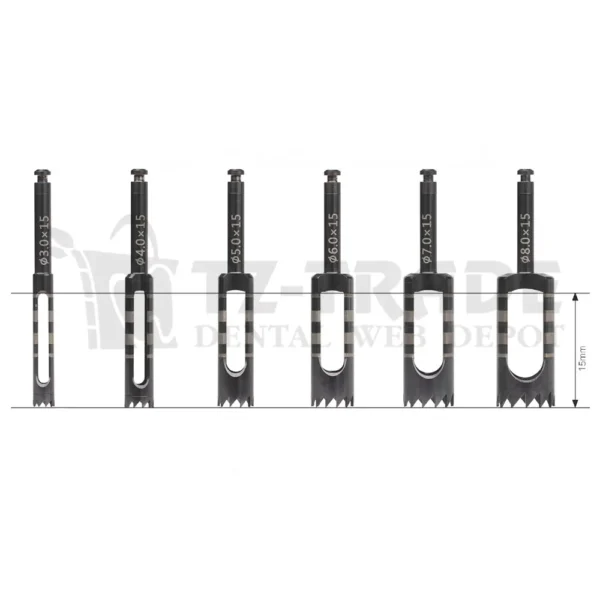 Trephine Ø3.0/Ø4.0/Ø5.0/Ø6.0/Ø7.0/Ø8.0